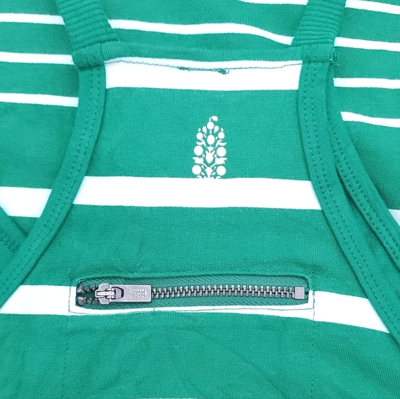 FP Free People Hot Shot Mini Dress Romper Stripe Green Pickleball - Picture 7 of 11